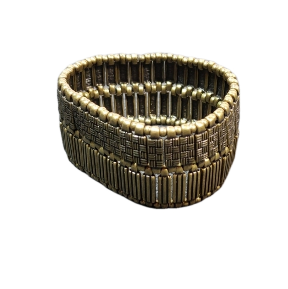2/$20 Comfy Cozy Women's bracelet matte brass two way